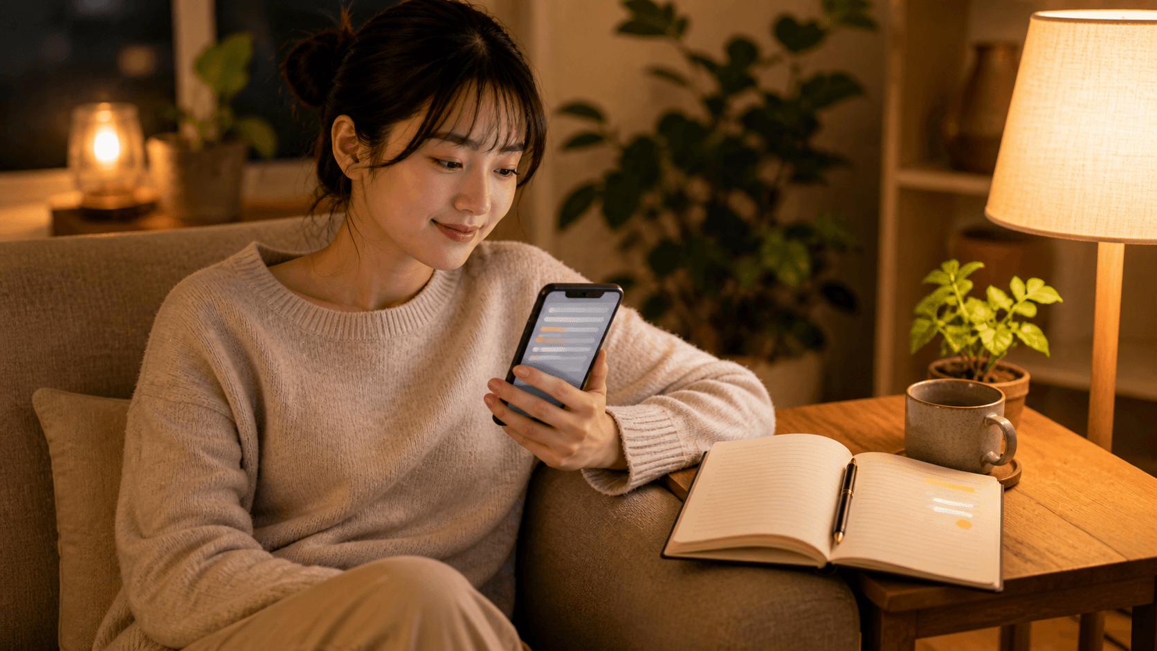添削アプリを日常的に活用し振り返るイメージ