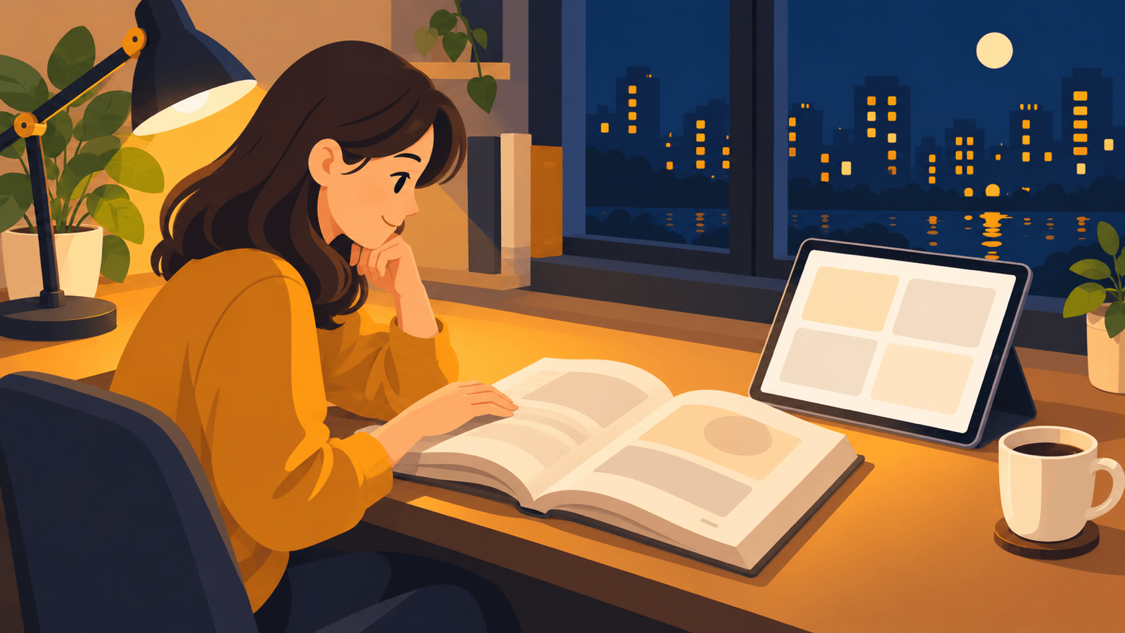 テキストを中心に学ぶ学習スタイルのイメージ