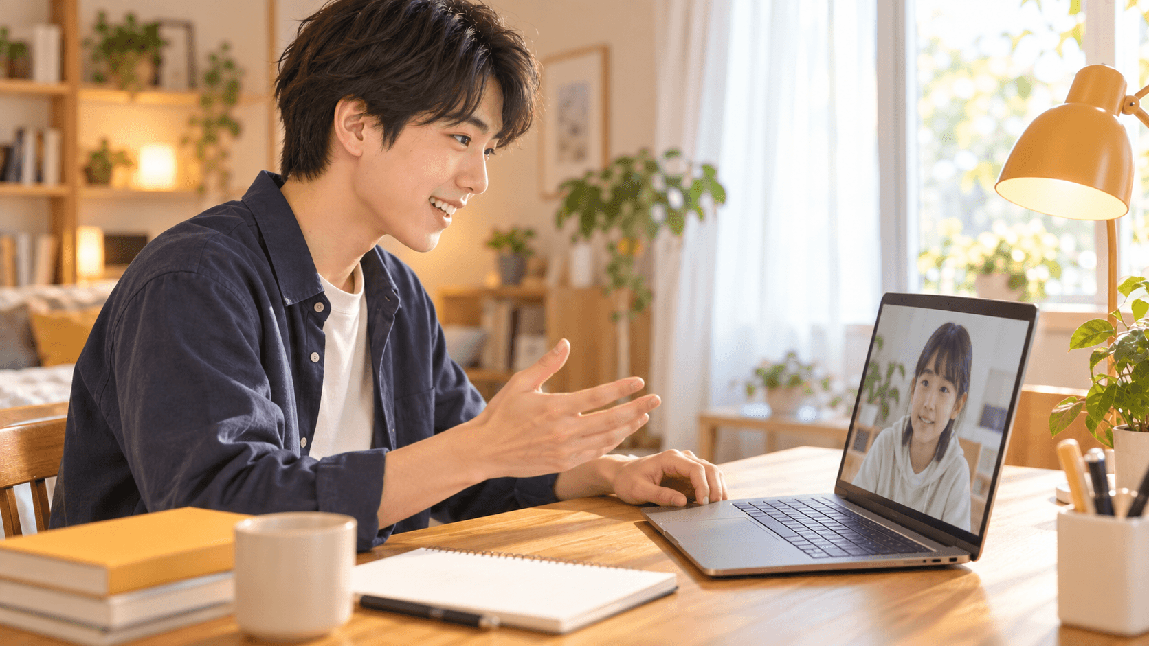 東大生講師によるオンライン指導の様子のイメージ