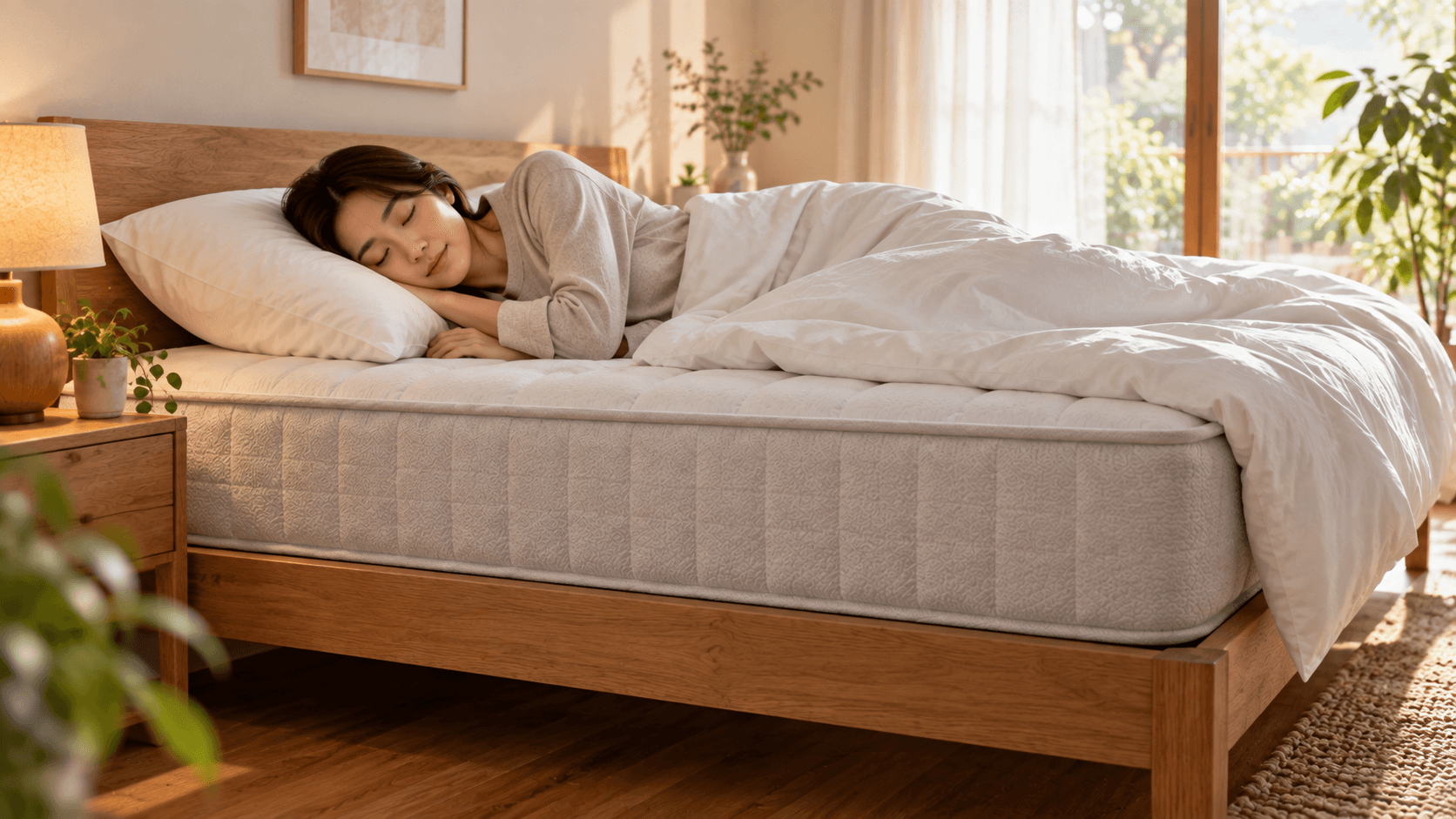NELLマットレスで快適に眠る人のイメージ