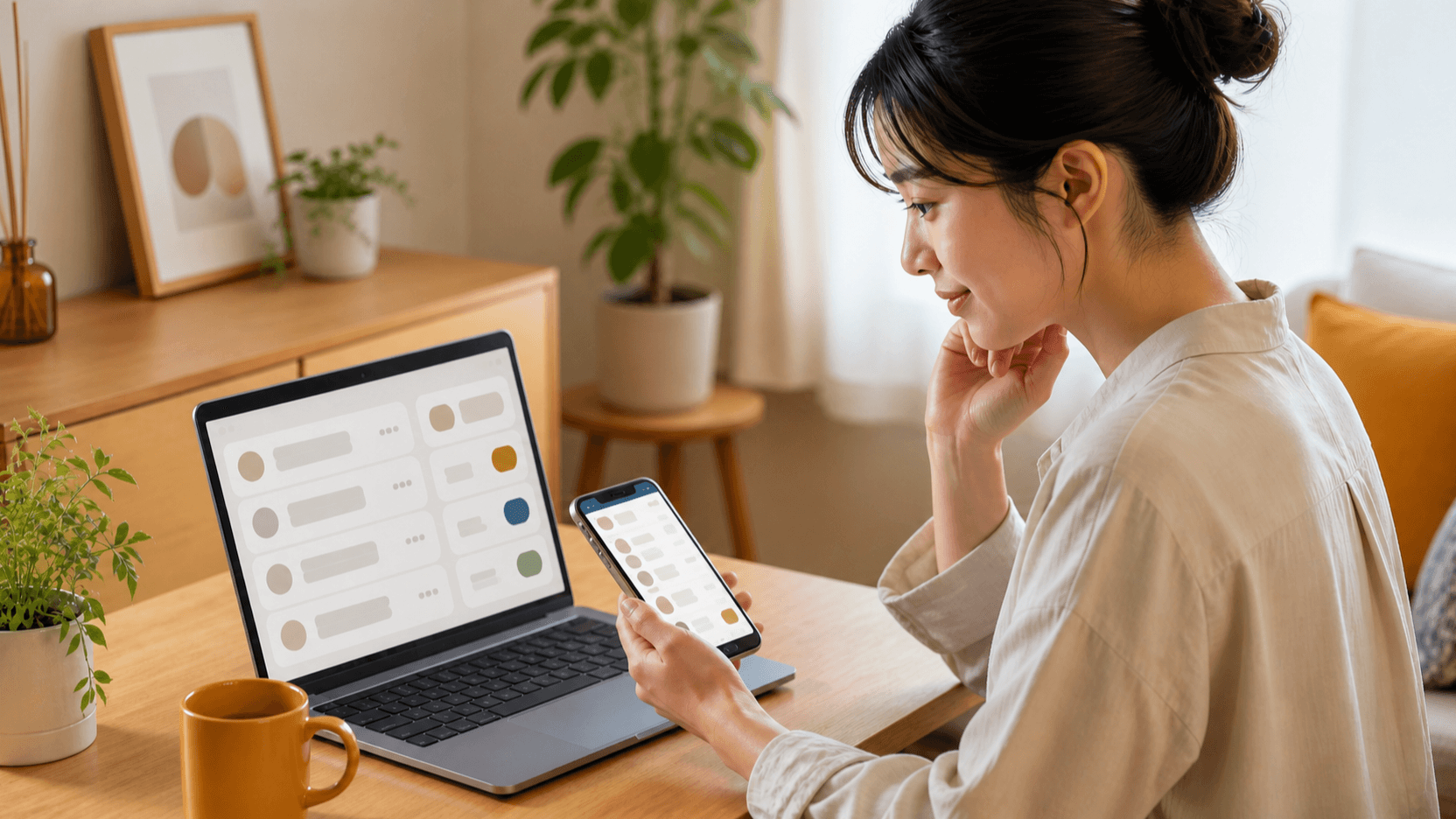 求人サイトで職種や条件を比較検討するイメージ